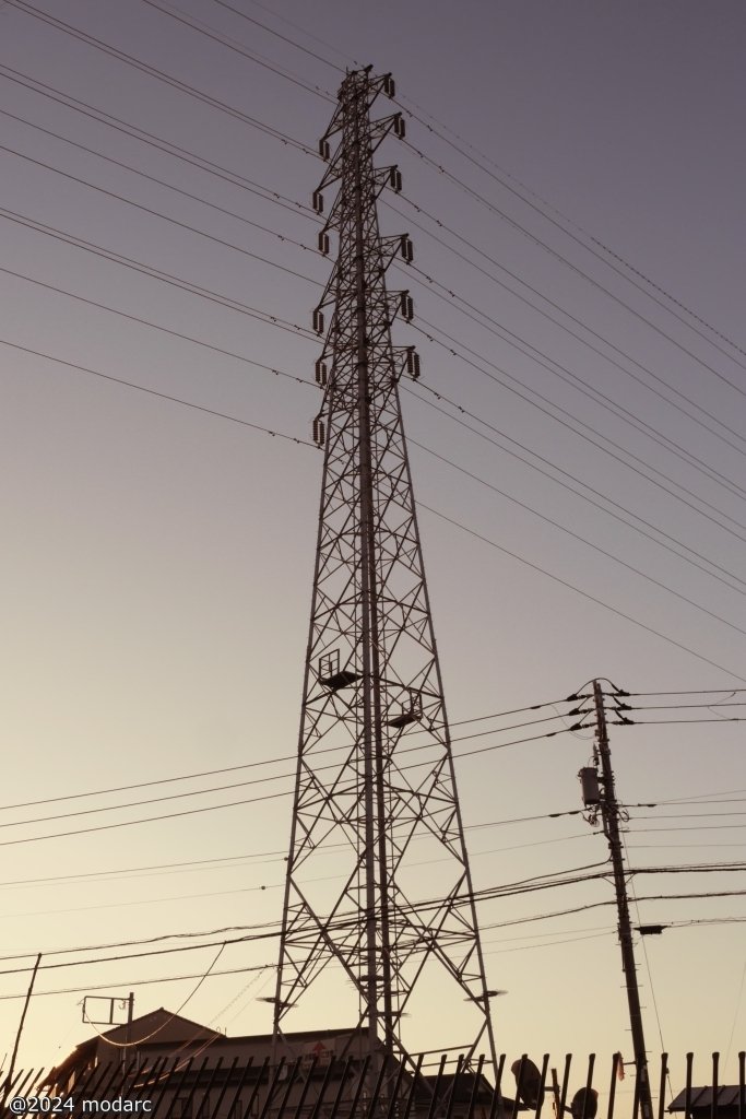 Lattice tower in early morning