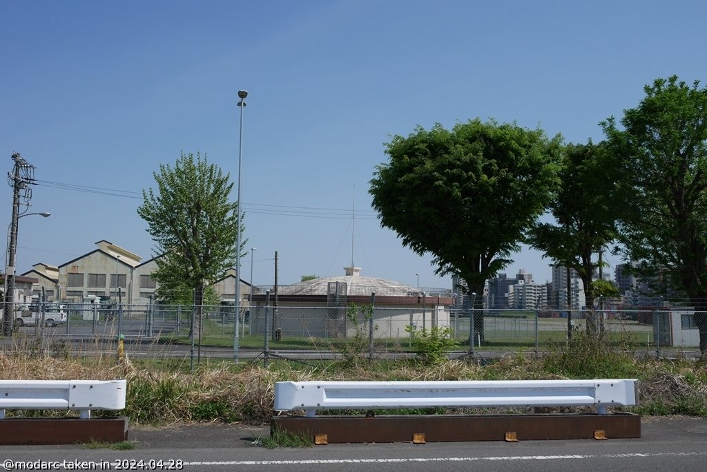 Beyond the fence. (in U.S. Army Sagami General Depot)